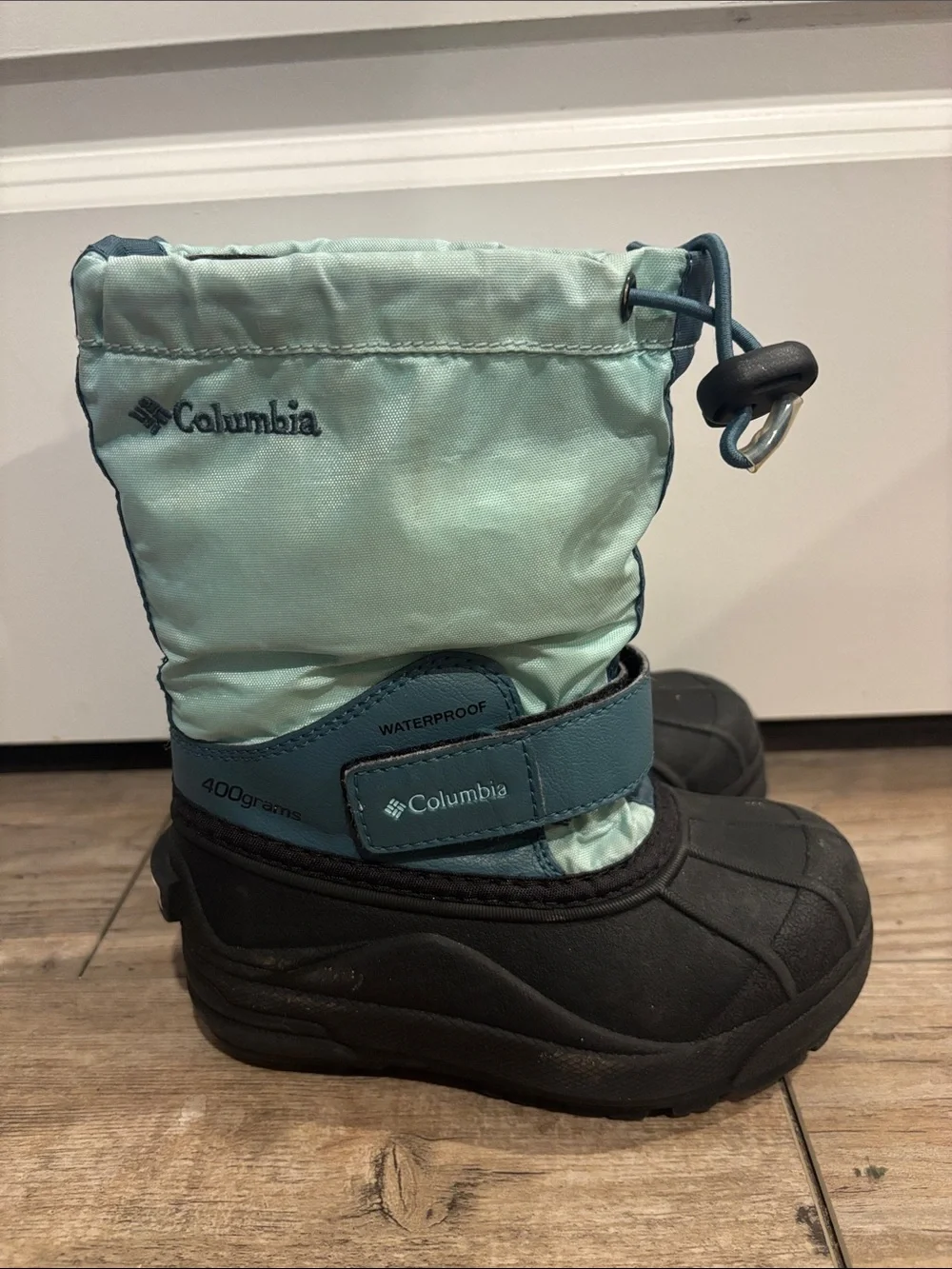 Columbia Kids Winter Snow Boots - Mint Green and Black - Picture 4 of 7
